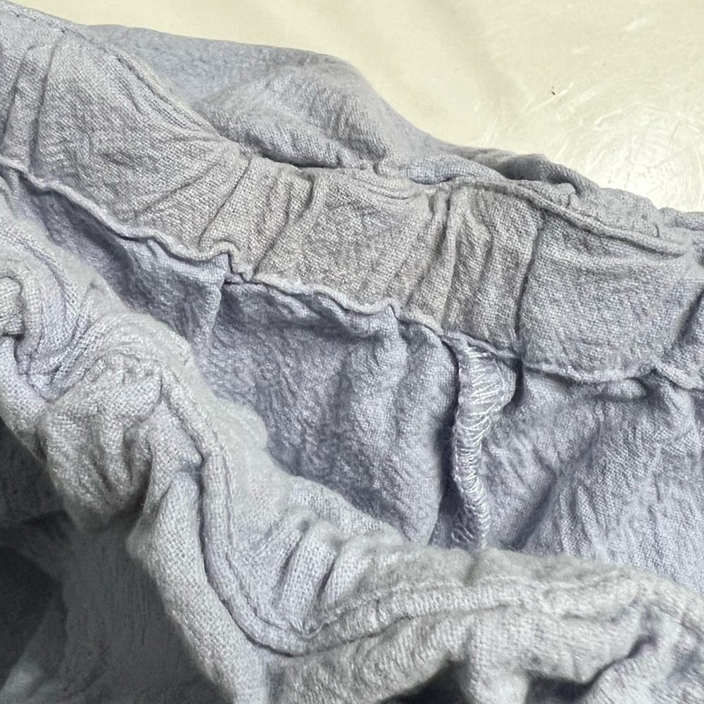 ASOS off-the-shoulder, ruffled mini dress in a grayish-blue color. Sz. 6 - Picture 6 of 8